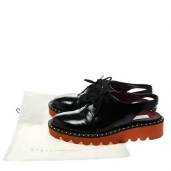 Stella McCartney Black Faux Leather Slingback Oxfords Size 37 For Women -Stella McCartney Sales luxury women stella mccartney used shoes p176362 008