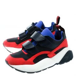 Stella McCartney Multicolor Fabric/Leather Eclypse Velcro Strap Sneakers Size 39 For Women -Stella McCartney Sales luxury women stella mccartney used shoes p177487 007
