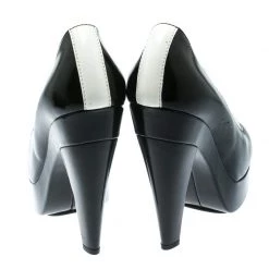 Stella McCartney Monochrome Faux Leather Mary Platform Loafer Pumps Size 40 For Women -Stella McCartney Sales luxury women stella mccartney used shoes p177508 005