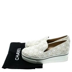 Stella McCartney White Lace/Canvas Slip On Sneakers Size 38 For Women -Stella McCartney Sales luxury women stella mccartney used shoes p180867 1552377844 001