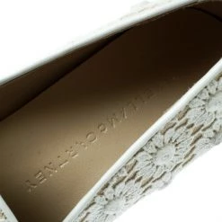 Stella McCartney White Lace/Canvas Slip On Sneakers Size 38 For Women -Stella McCartney Sales luxury women stella mccartney used shoes p180867 1552377850 007