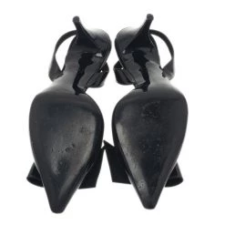 Stella McCartney Black Patent Slingback Sandals Size 37.5 For Women -Stella McCartney Sales luxury women stella mccartney used shoes p1823 006