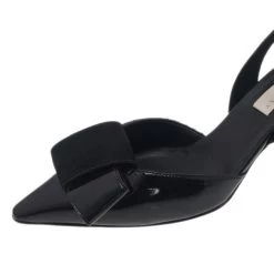 Stella McCartney Black Patent Slingback Sandals Size 37.5 For Women -Stella McCartney Sales luxury women stella mccartney used shoes p1823 009