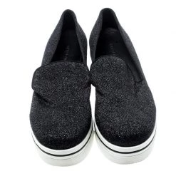 Stella McCartney Black Glitter Binx Platform Slip On Skate Shoes Size 39 For Women -Stella McCartney Sales luxury women stella mccartney used shoes p186305 006