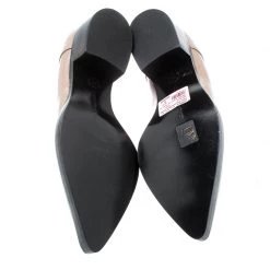 Stella McCartney Beige Faux Leather Frankie Pointed Toe Elastic Detail Loafers Size 39 For Women -Stella McCartney Sales luxury women stella mccartney used shoes p195514 001