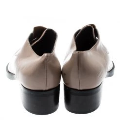 Stella McCartney Beige Faux Leather Frankie Pointed Toe Elastic Detail Loafers Size 39 For Women -Stella McCartney Sales luxury women stella mccartney used shoes p195514 005