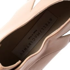 Stella McCartney Beige Faux Leather Elyse Star Platform Lace Up Derby Size 38.5 For Women -Stella McCartney Sales luxury women stella mccartney used shoes p200826 002