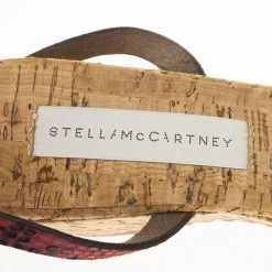 Stella McCartney Snake Embossed Linda Cork Wedge Sandals Size 39 For Women -Stella McCartney Sales luxury women stella mccartney used shoes p20455 0009