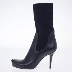 Stella McCartney Black Leather Sock Platform Ankle Boots Size 38 For Women -Stella McCartney Sales luxury women stella mccartney used shoes p20570 0002