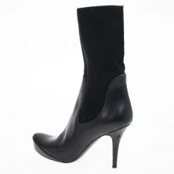 Stella McCartney Black Leather Sock Platform Ankle Boots Size 38 For Women -Stella McCartney Sales luxury women stella mccartney used shoes p20570 0003