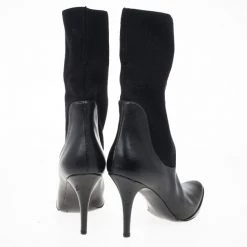 Stella McCartney Black Leather Sock Platform Ankle Boots Size 38 For Women -Stella McCartney Sales luxury women stella mccartney used shoes p20570 0006