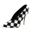Stella McCartney Monochrome Checked Faux Leather Pointed Toe Pumps Size 38 For Women -Stella McCartney Sales luxury women stella mccartney used shoes p207689 003