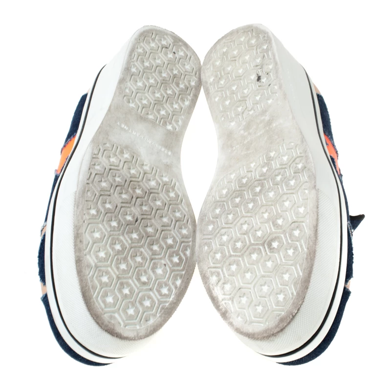 Stella McCartney Blue Denim Star Slip On Sneakers Size 38 For Women 8 Stella McCartney Blue Denim Star Slip On Sneakers Size 38 For Women - Image 6