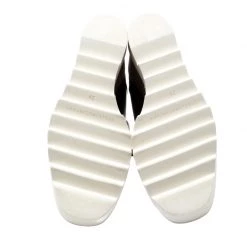 Stella McCartney Black Faux Leather Leana Wooden Wedge Lace-Up Oxfords Size 39 For Women -Stella McCartney Sales luxury women stella mccartney used shoes p222850 003