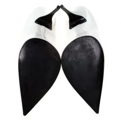 Stella McCartney White Faux Leather Russet Pointed Toe Pumps Size 40 For Women -Stella McCartney Sales luxury women stella mccartney used shoes p224502 003