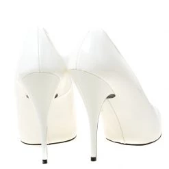 Stella McCartney White Faux Leather Russet Pointed Toe Pumps Size 40 For Women -Stella McCartney Sales luxury women stella mccartney used shoes p224502 004