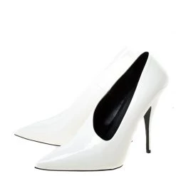 Stella McCartney White Faux Leather Russet Pointed Toe Pumps Size 40 For Women -Stella McCartney Sales luxury women stella mccartney used shoes p224502 009