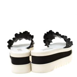 Stella McCartney Black Ruffle Faux Leather Platform Slide Size 41 For Women 14 Stella McCartney Black Ruffle Faux Leather Platform Slide Size 41 For Women -Stella McCartney Sales luxury women stella mccartney used shoes p225466 003