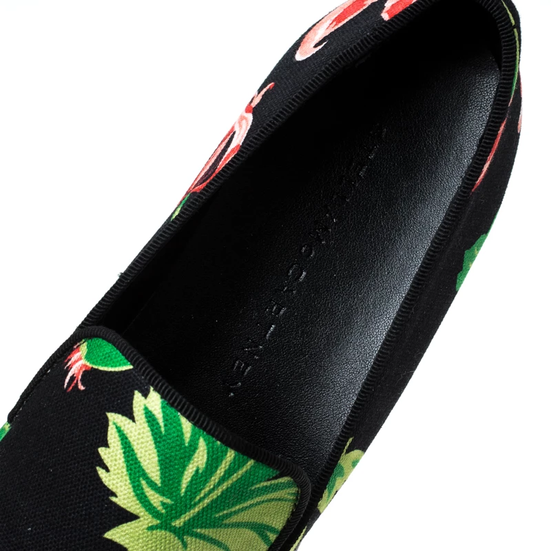 Stella McCartney Black Floral Printed Canvas Slip On Sneakers Size 41 For Women 9 Stella McCartney Black Floral Printed Canvas Slip On Sneakers Size 41 For Women - Image 7