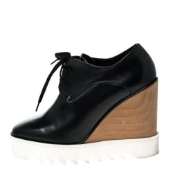 Stella McCartney Black Faux Leather Elyse Platform Derby Size 40 For Women -Stella McCartney Sales luxury women stella mccartney used shoes p232983 006