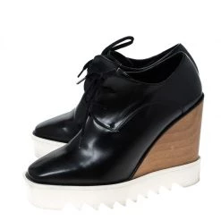 Stella McCartney Black Faux Leather Elyse Platform Derby Size 40 For Women -Stella McCartney Sales luxury women stella mccartney used shoes p232983 008