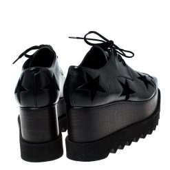 Stella McCartney Black Faux Leather Elyse Star Platform Derby Size 36.5 For Women 14 Stella McCartney Black Faux Leather Elyse Star Platform Derby Size 36.5 For Women -Stella McCartney Sales luxury women stella mccartney used shoes p233299 005