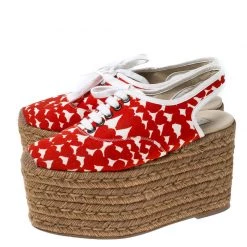 Stella McCartney Orange Canvas Wedge Slingback Platform Espadrille Sandals Size 36 For Women 13 Stella McCartney Orange Canvas Wedge Slingback Platform Espadrille Sandals Size 36 For Women -Stella McCartney Sales luxury women stella mccartney used shoes p233305 007