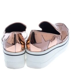 Stella McCartney Metallic Rose Gold Star Platform Binx Sneakers Size 40 For Women -Stella McCartney Sales luxury women stella mccartney used shoes p238119 009