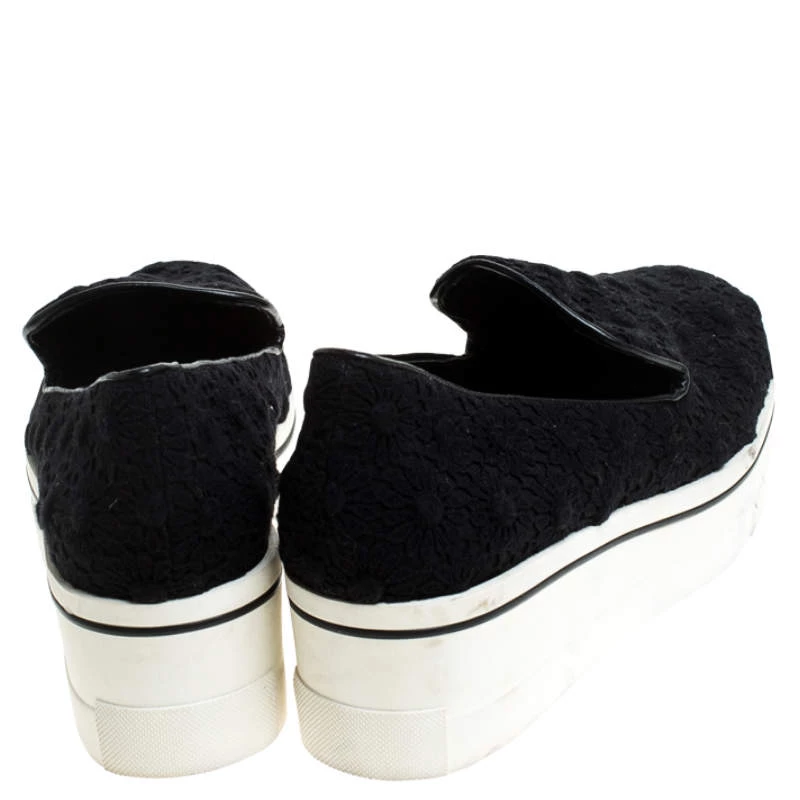 Stella McCartney Floral Embroidered Fabric Binx Platform Slip On Sneakers Size 40 For Women 7 Stella McCartney Floral Embroidered Fabric Binx Platform Slip On Sneakers Size 40 For Women - Image 5