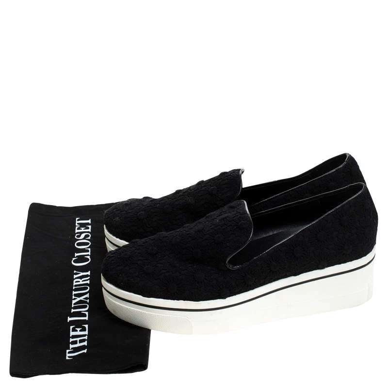 Stella McCartney Floral Embroidered Fabric Binx Platform Slip On Sneakers Size 40 For Women 10 Stella McCartney Floral Embroidered Fabric Binx Platform Slip On Sneakers Size 40 For Women - Image 8