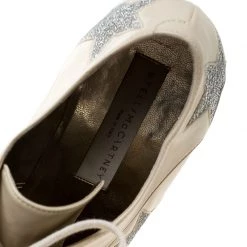 Stella McCartney Beige Faux Leather Elyse Star Platform Lace Up Derby Size 37 For Women -Stella McCartney Sales luxury women stella mccartney used shoes p245247 004