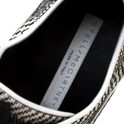 Stella McCartney Black/White Faux Leather Elyse Platform Derby Size 35 For Women -Stella McCartney Sales luxury women stella mccartney used shoes p245967 005