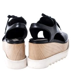Stella McCartney Black Faux Leather Elyse Cutout Platform Derby Size 36.5 For Women 14 Stella McCartney Black Faux Leather Elyse Cutout Platform Derby Size 36.5 For Women -Stella McCartney Sales luxury women stella mccartney used shoes p246244 003