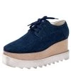 Stella McCartney Blue Denim Fabric Elyse Platform Derby Size 36.5 For Women -Stella McCartney Sales luxury women stella mccartney used shoes p246359 004
