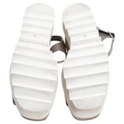 Stella McCartney Grey Faux Leather Creeper Platform Ankle Strap Sandals Size 35 For Women 15 Stella McCartney Grey Faux Leather Creeper Platform Ankle Strap Sandals Size 35 For Women -Stella McCartney Sales luxury women stella mccartney used shoes p246812 009