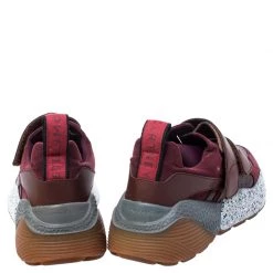 Stella McCartney Burgundy Fabric And Faux Suede Eclypse Lace Up Sneakers Size 39 For Women -Stella McCartney Sales luxury women stella mccartney used shoes p248029 001