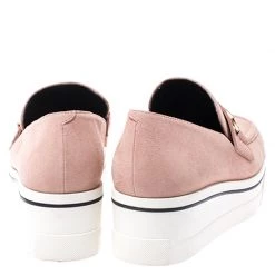 Stella McCartney Blush Pink Faux Suede Platform Loafers Size 38 For Women -Stella McCartney Sales luxury women stella mccartney used shoes p249859 002