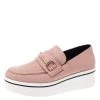Stella McCartney Blush Pink Faux Suede Platform Loafers Size 38 For Women -Stella McCartney Sales luxury women stella mccartney used shoes p249859 004