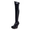 Stella McCartney Black Faux Leather Platform Over The Knee Boots Size 39 For Women -Stella McCartney Sales luxury women stella mccartney used shoes p249964 1574746586 009