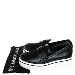 Stella McCartney Black Faux Leather And Lace Binx Platform Slip On Sneakers Size 38 For Women -Stella McCartney Sales luxury women stella mccartney used shoes p253779 008