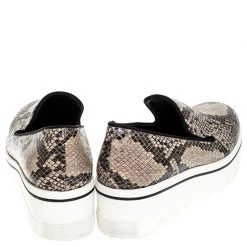 Stella McCartney Beige Faux Python Platform Slip On Sneakers Size 38 For Women -Stella McCartney Sales luxury women stella mccartney used shoes p253836 004
