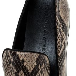 Stella McCartney Beige Faux Python Platform Slip On Sneakers Size 38 For Women -Stella McCartney Sales luxury women stella mccartney used shoes p253836 006
