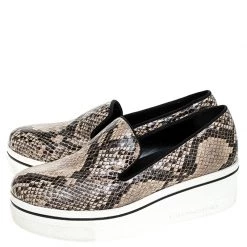 Stella McCartney Beige Faux Python Platform Slip On Sneakers Size 38 For Women -Stella McCartney Sales luxury women stella mccartney used shoes p253836 007