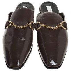 Stella McCartney Dark Beige Faux Leather Chain Slide Mules Size 38 For Women 12 Stella McCartney Dark Beige Faux Leather Chain Slide Mules Size 38 For Women -Stella McCartney Sales luxury women stella mccartney used shoes p254748 001