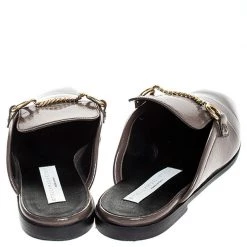 Stella McCartney Dark Beige Faux Leather Chain Slide Mules Size 38 For Women 14 Stella McCartney Dark Beige Faux Leather Chain Slide Mules Size 38 For Women -Stella McCartney Sales luxury women stella mccartney used shoes p254748 003
