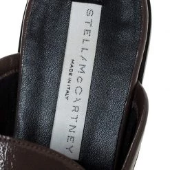 Stella McCartney Dark Beige Faux Leather Chain Slide Mules Size 38 For Women 16 Stella McCartney Dark Beige Faux Leather Chain Slide Mules Size 38 For Women -Stella McCartney Sales luxury women stella mccartney used shoes p254748 004