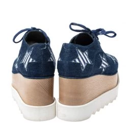 Stella McCartney Blue Denim Elyse Star Platform Derby Size 35 For Women -Stella McCartney Sales luxury women stella mccartney used shoes p260857 006
