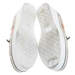 Stella McCartney Beige Faux Leather Binx Star Platform Slip On Sneakers Size 41 For Women -Stella McCartney Sales luxury women stella mccartney used shoes p262693 003