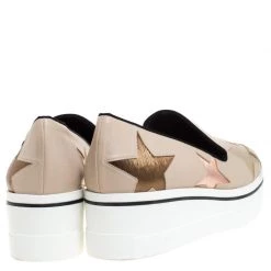 Stella McCartney Beige Faux Leather Binx Star Platform Slip On Sneakers Size 41 For Women -Stella McCartney Sales luxury women stella mccartney used shoes p262693 004