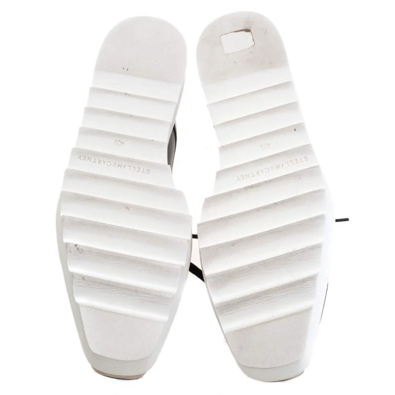 Stella McCartney Black Faux Leather Elyse Star Platform Derby Size 40.5 For Women 8 Stella McCartney Black Faux Leather Elyse Star Platform Derby Size 40.5 For Women - Image 6